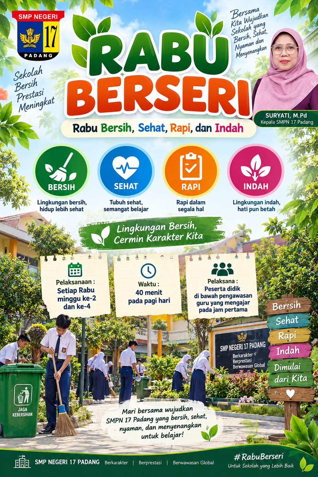 Poster Resmi Rabu Berseri - SMPN 17 Padang